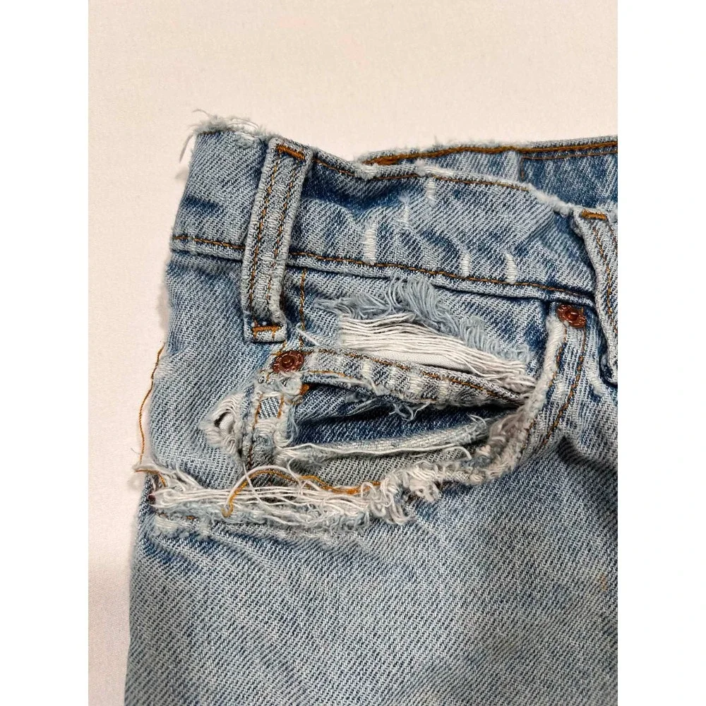 Vintage Levis 550 Orange Tab Relaxed Fit Light Wash Distressed Jeans W34 L32